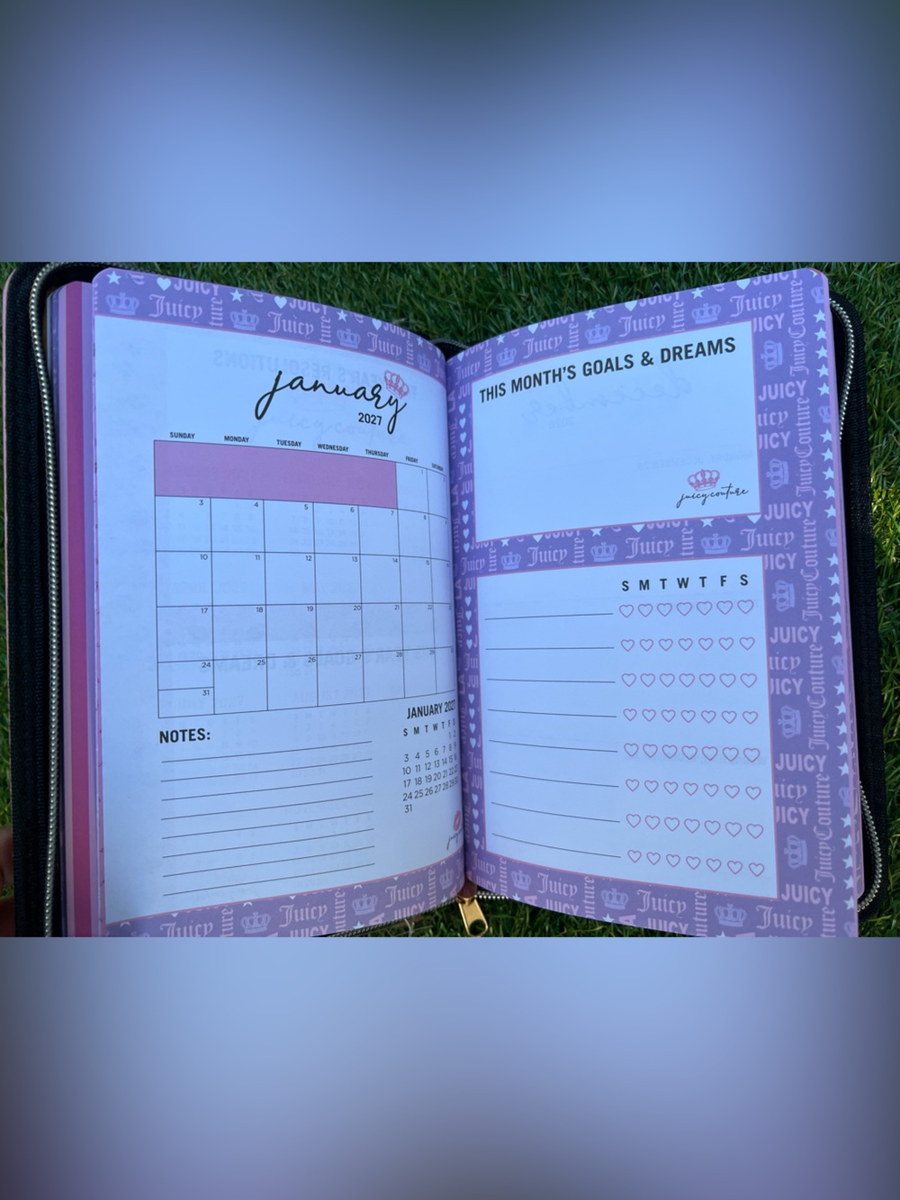 Juicy Couture Hot Pink 18 Month Planner 2026/2027 with Diamond Pen - Picture 8 of 10